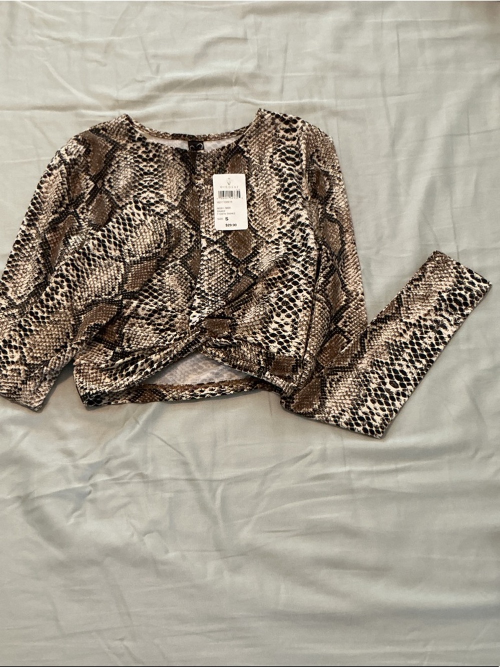 Snake Print Crop Top
